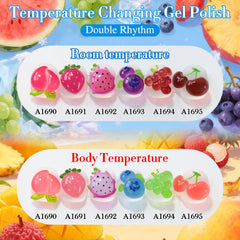Double Rhythm 6pcs 15ml gel polish set packaging shows organized color-changing collection