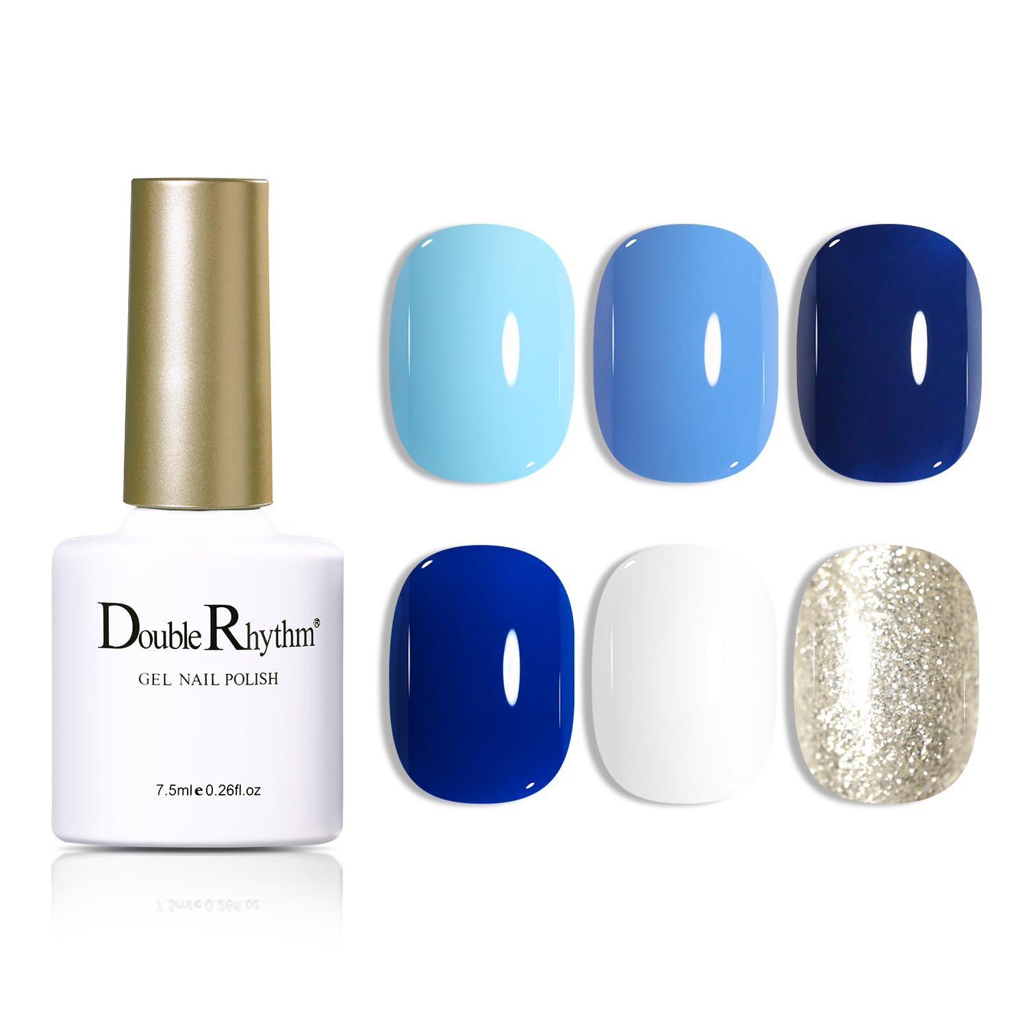 Double Rhythm baby light pastel nail polish set for at-home nail art.