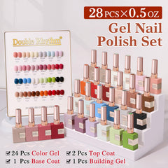 Double Rhythm base and top gels showcased for lasting shine