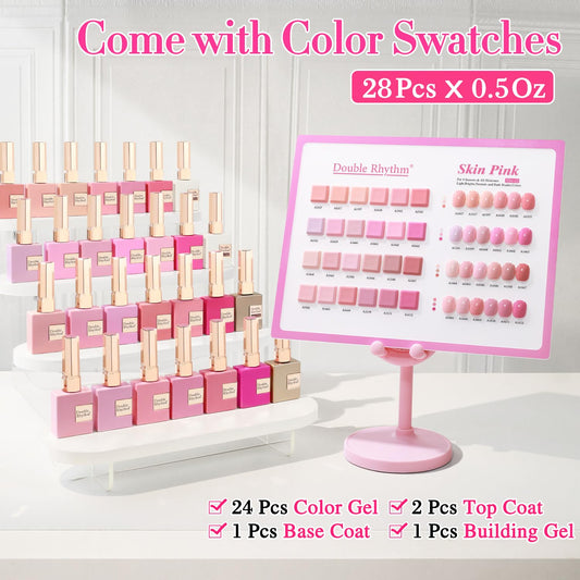 Double Rhythm base coat and top coat shown for a long-lasting finish.