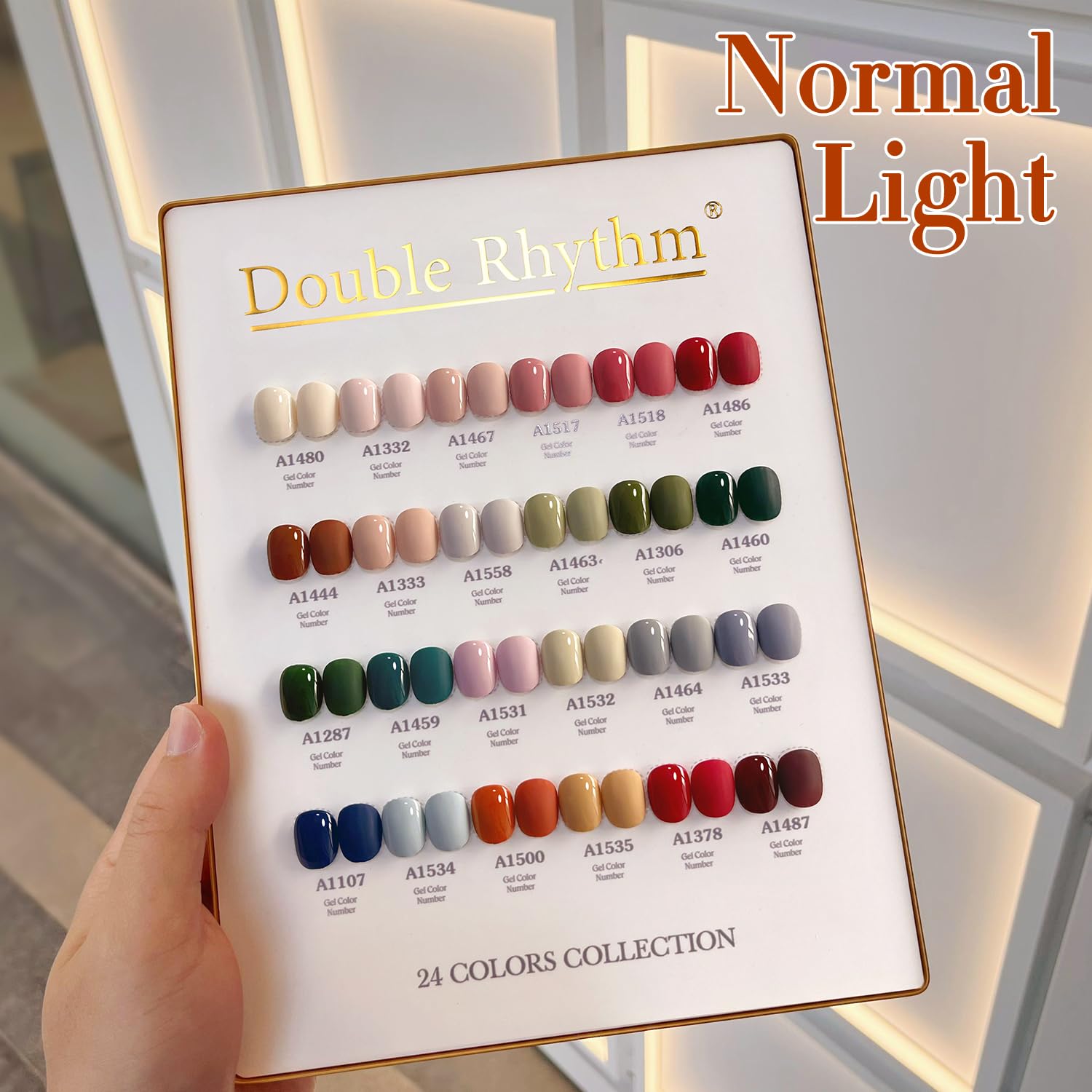 Double Rhythm base, top, and building gels shown for complete gel system.