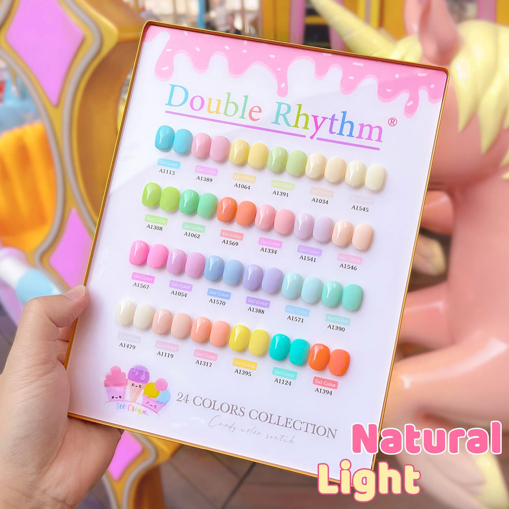 Base and top gels from Double Rhythm included for smooth nail foundations.