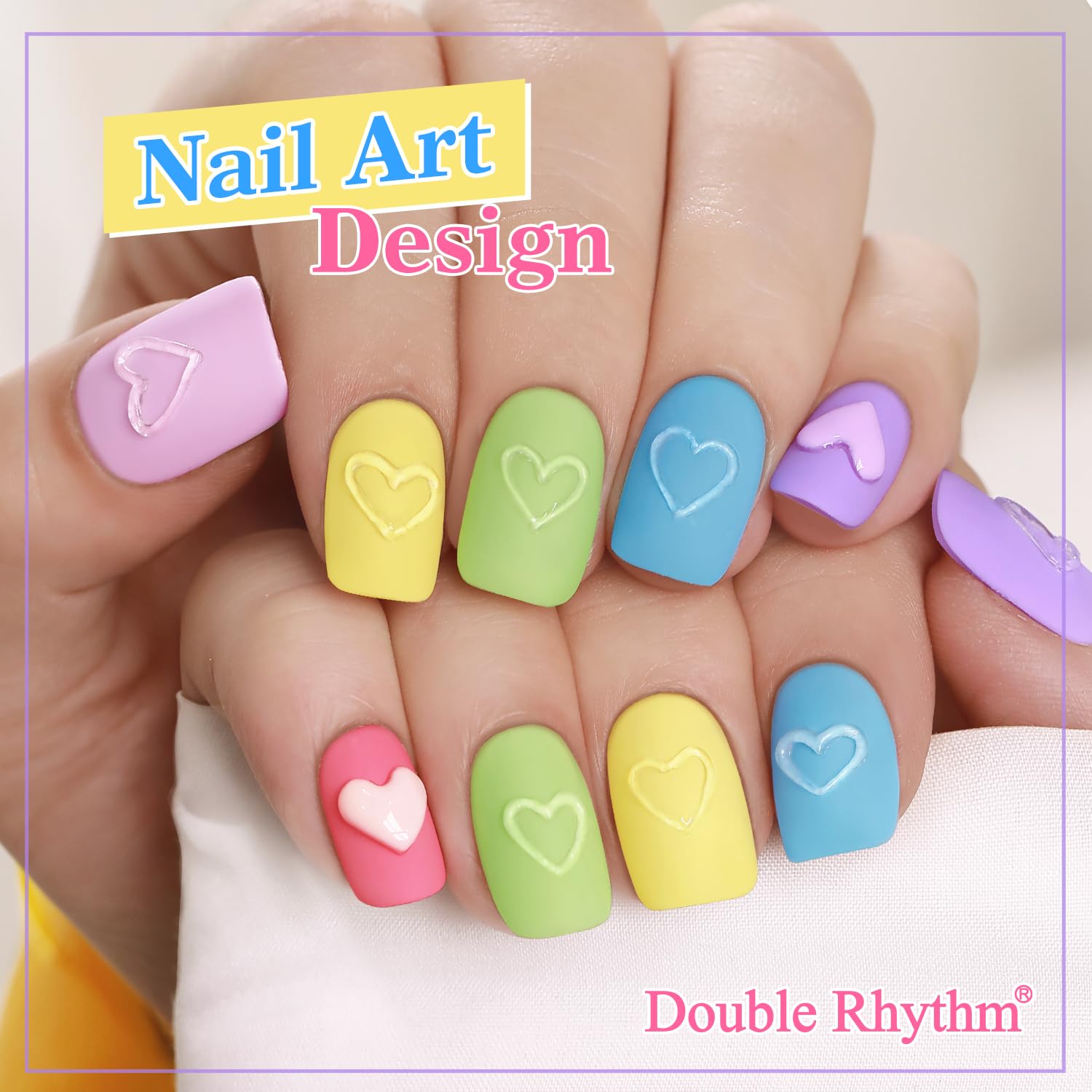 Beginner-friendly application guidance for even, smooth coverage with Double Rhythm gel polish.