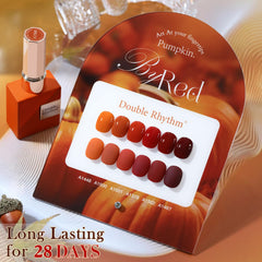 Double Rhythm finished manicure with rich, high-gloss color.