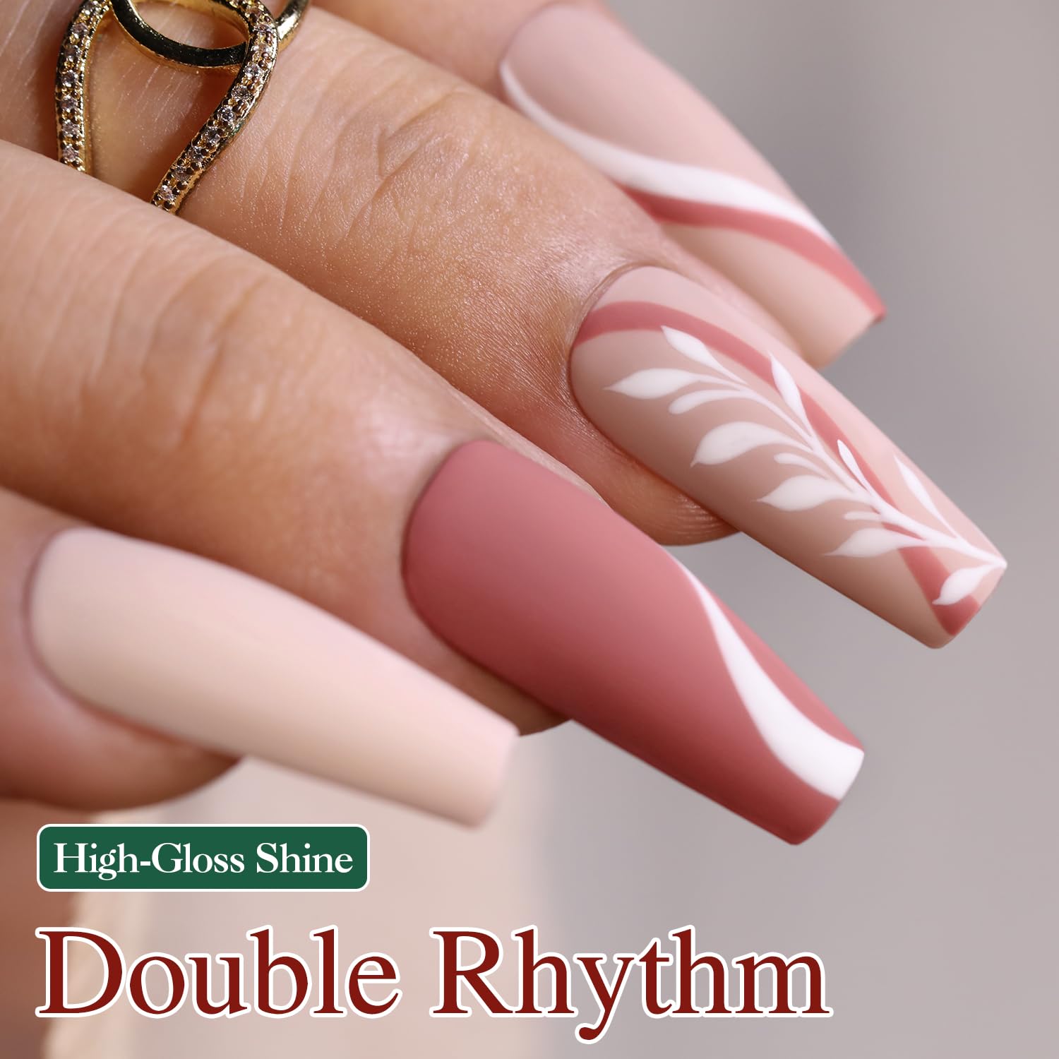 Double Rhythm dark pink gel polish for bold, salon-style color at home.