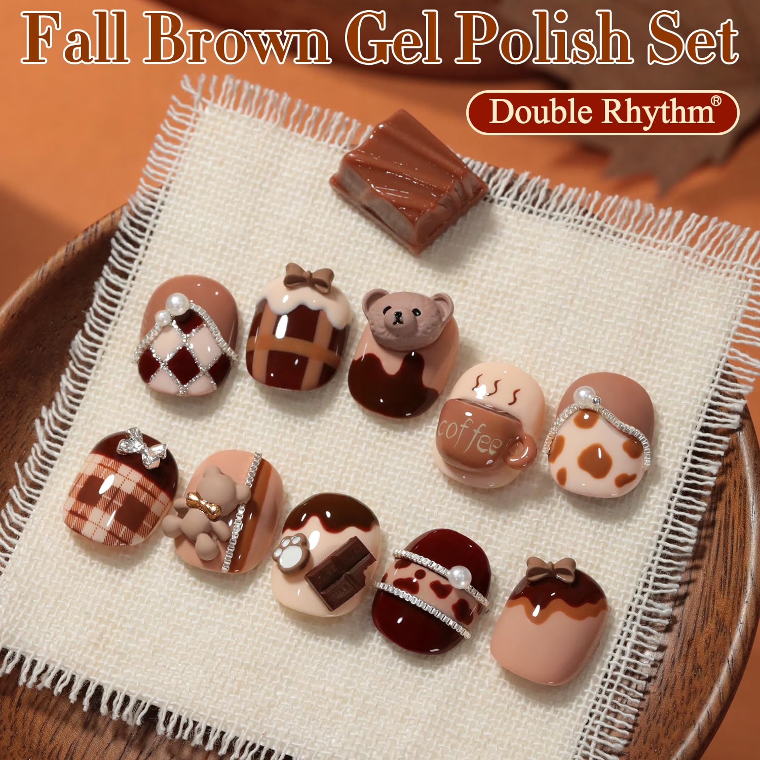 Home manicure setup featuring Double Rhythm set for DIY nails.