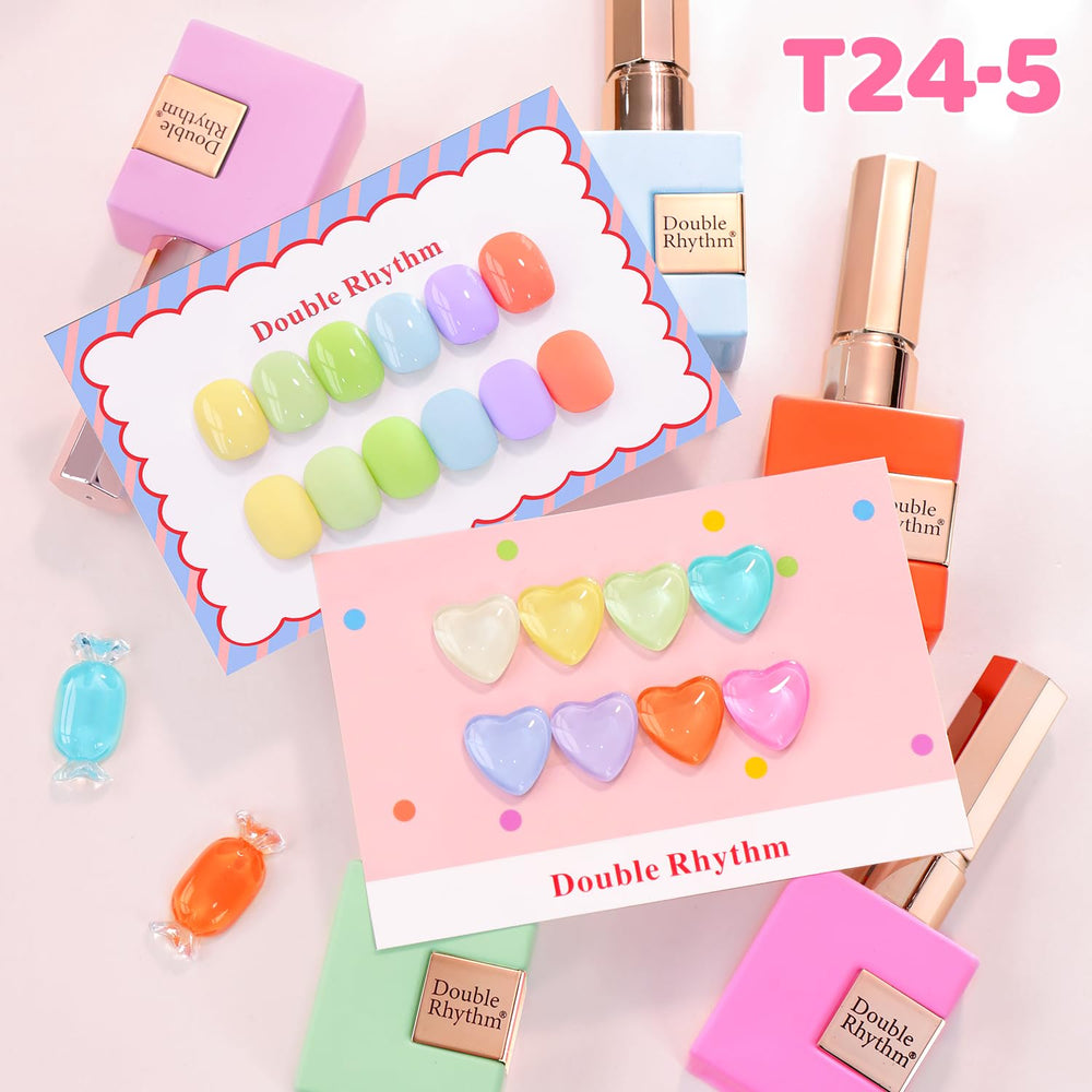 At-home manicure with Double Rhythm kit, perfect for personal use.