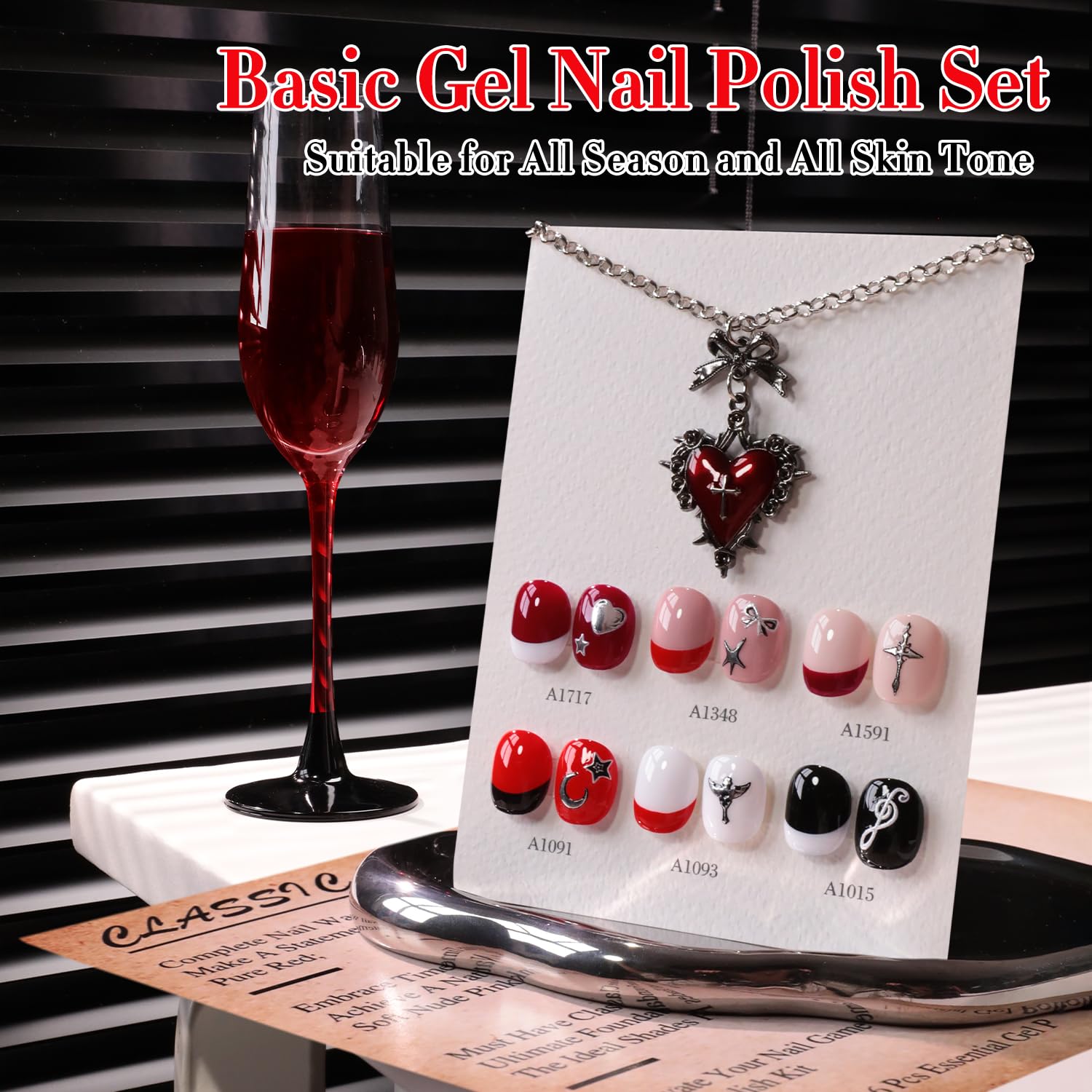 Double Rhythm nail art at home with shimmering gel polish kit