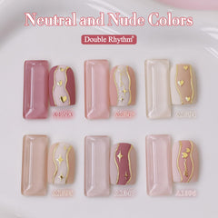 Double Rhythm easy application for beginners graphic emphasizing simple home manicure steps