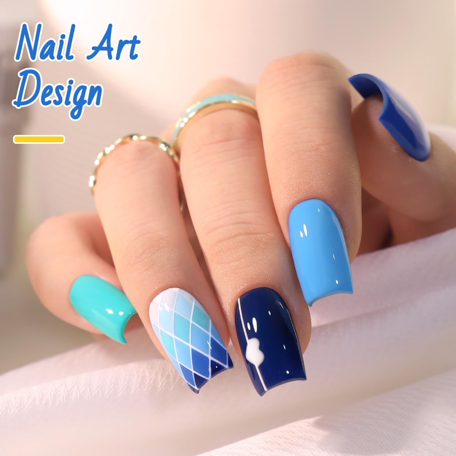 Double Rhythm finished nails with high-gloss shine
