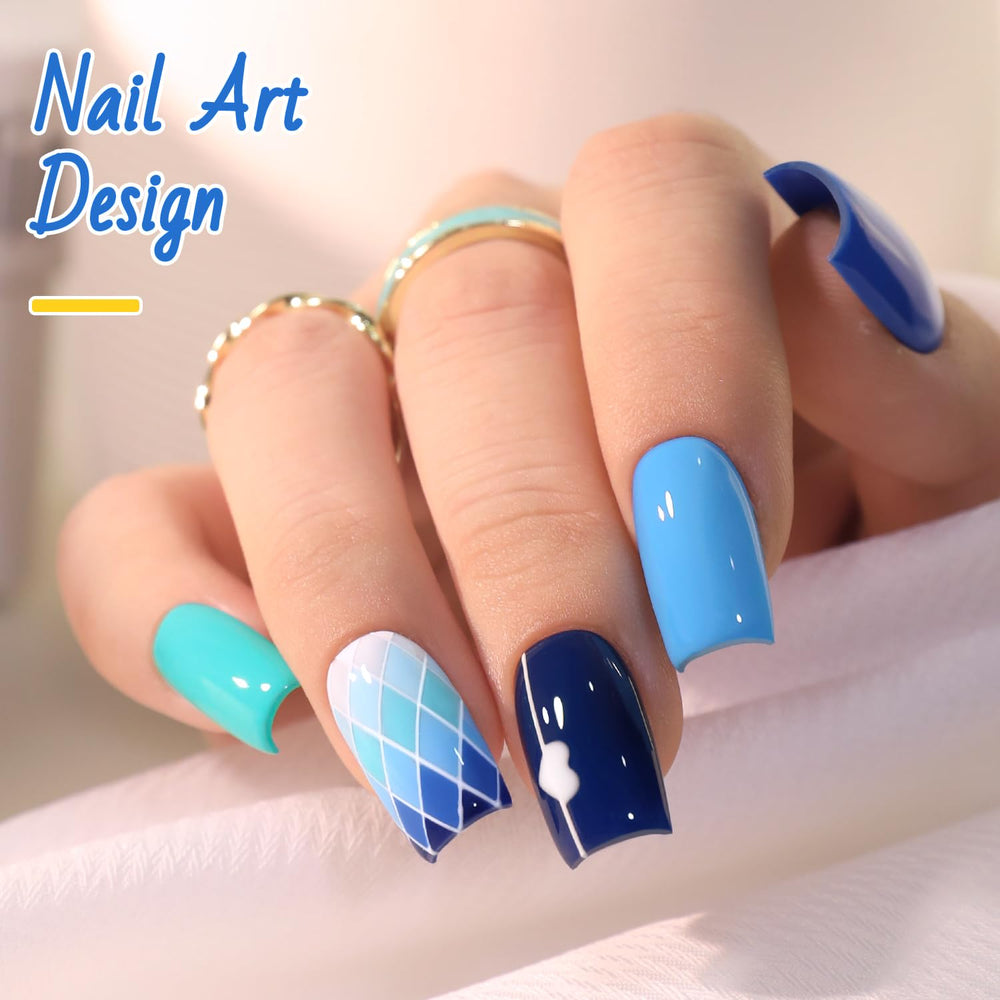 Double Rhythm finished nails with high-gloss shine