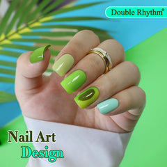Double Rhythm gel polish close-up reveals smooth, high-shine finish for lasting wear.