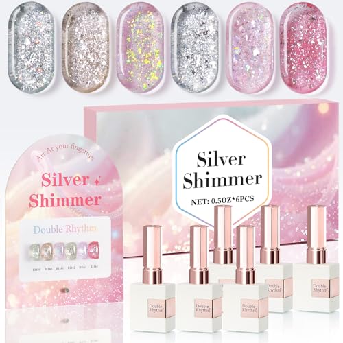 Double Rhythm rose-t6-35 gel polish bottle showing a rose shade in 15 ml size