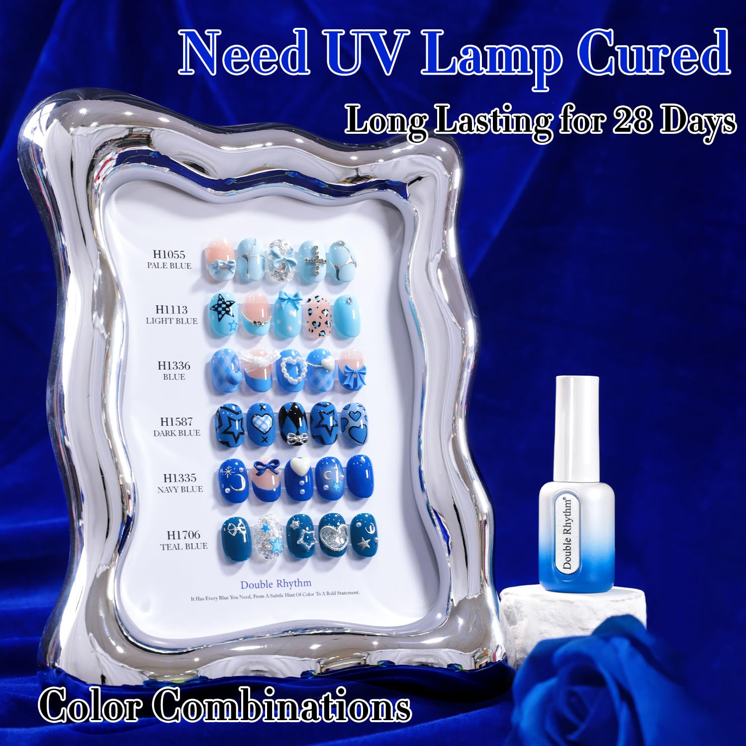 Double Rhythm glitter gel for glamorous DIY nail art