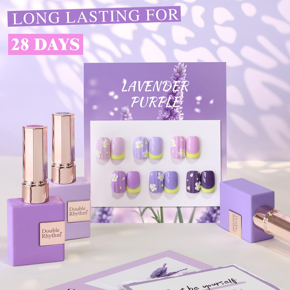 Double Rhythm glitter gel polish collection closeup emphasize shimmering texture for eye-catching nails.