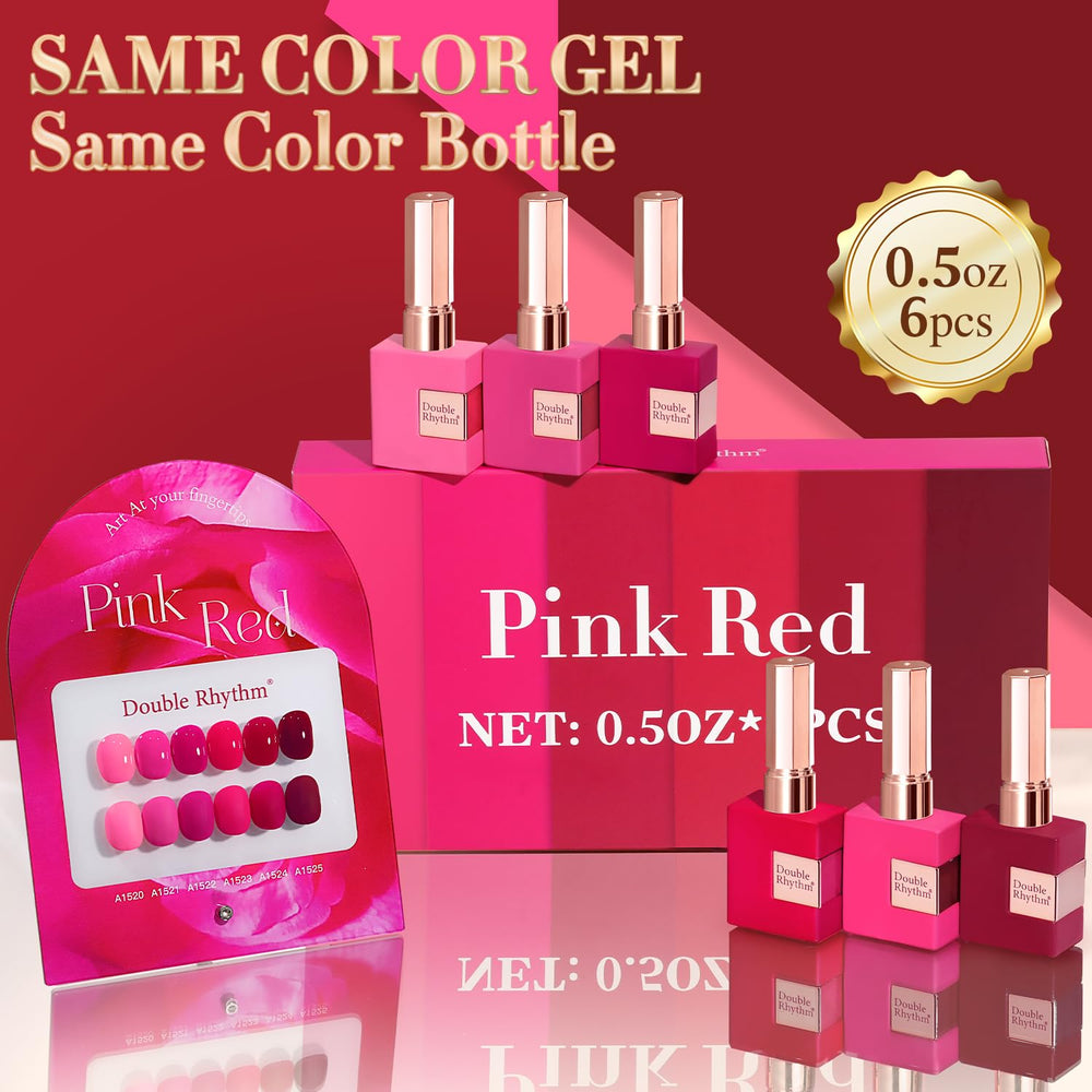 Double Rhythm glitter gel polish finish adds shimmer for party-ready nails.