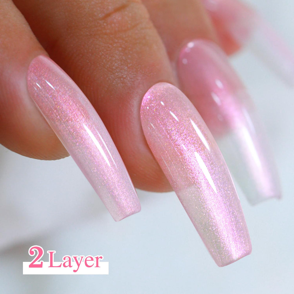 Double Rhythm Green jelly gel polish for fresh spring nails.