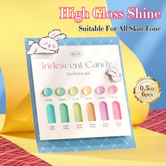 Double Rhythm gel polish curing under LED lamp for quick dry