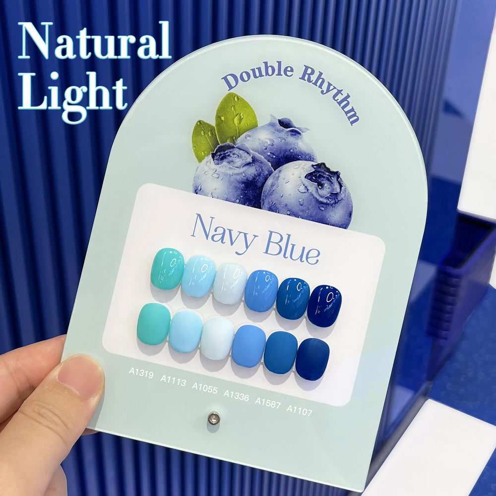 Double Rhythm gel polish curing under LED light for quick results
