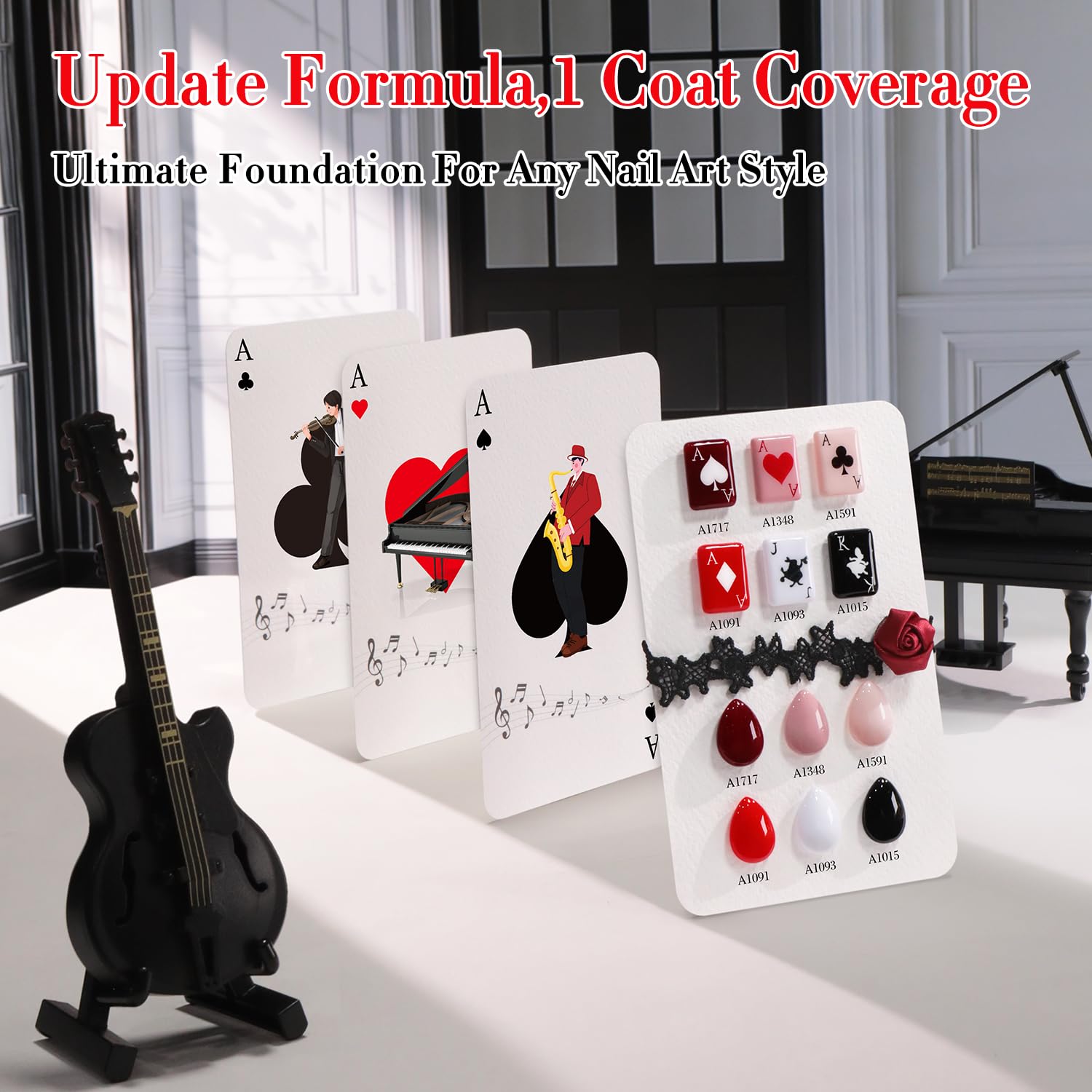 Double Rhythm set cured under LED light for salon-like shine at home