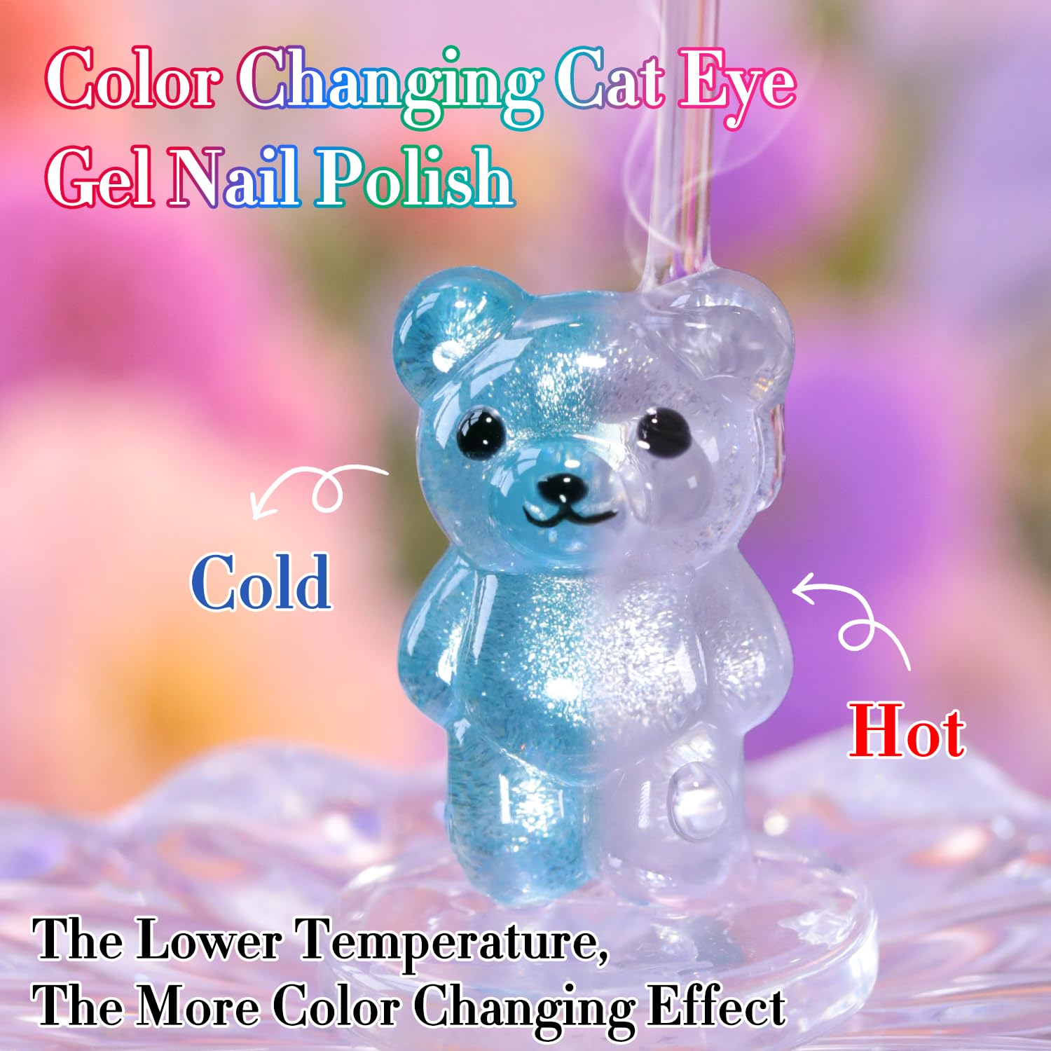 Double Rhythm magnet and holographic reflectivity enhancing nail art in any lighting