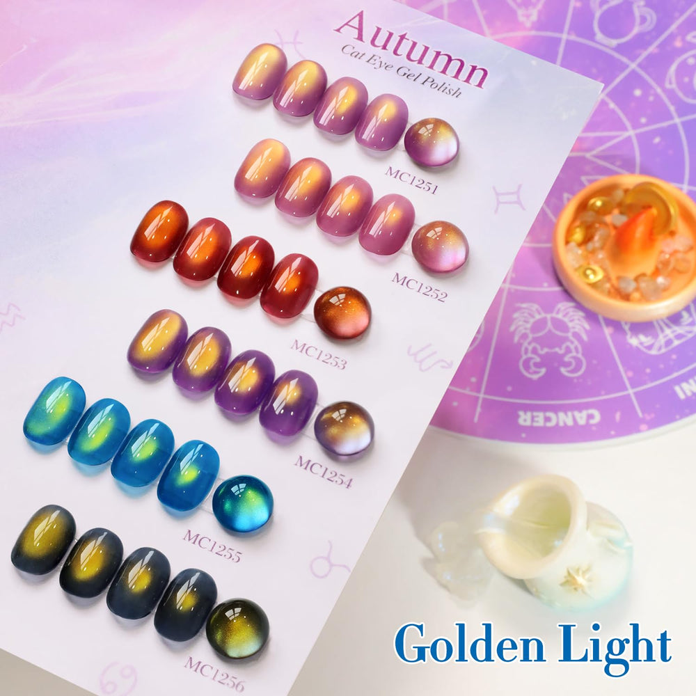 Double Rhythm cat-eye gel polish magnetic effect image demonstrates dramatic depth on nails.