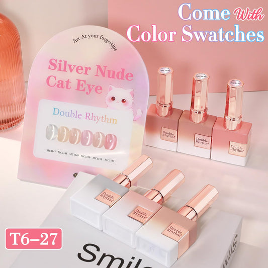 Double Rhythm magnetic holographic shimmer polish highlights the glittery, eye-catching finish.