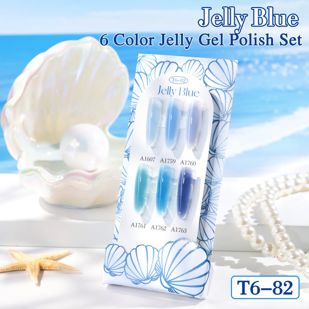 Double Rhythm navy jelly blue swatch on nail shows smooth finish and brilliant coverage.