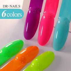 Double Rhythm neon green gel nail polish bottle for fresh spring style.
