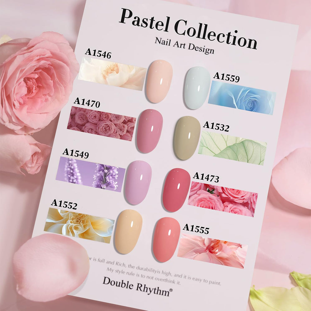 Nude pink shade ideas from Double Rhythm for elegant nail art.