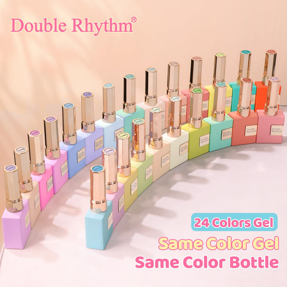 Pastel Candy Collection nails shown with soft, creamy hues by Double Rhythm.