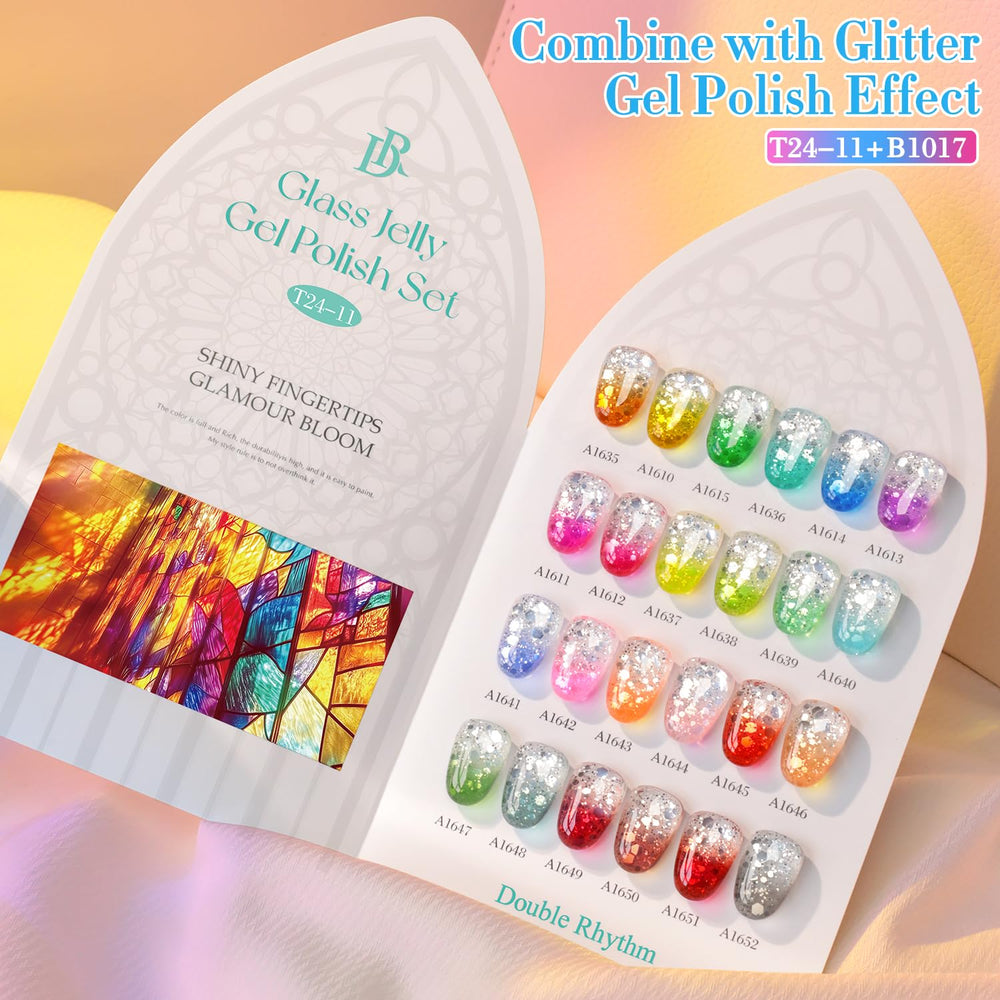 Double Rhythm Purple gel polish bottle for playful nail designs.