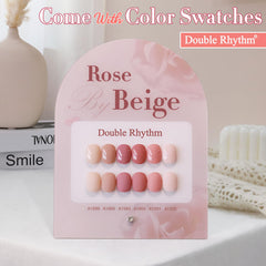 Double Rhythm gel polish bottle with applicator demonstrates easy, beginner-friendly use.
