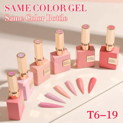Double Rhythm shimmering gel polish on swatches