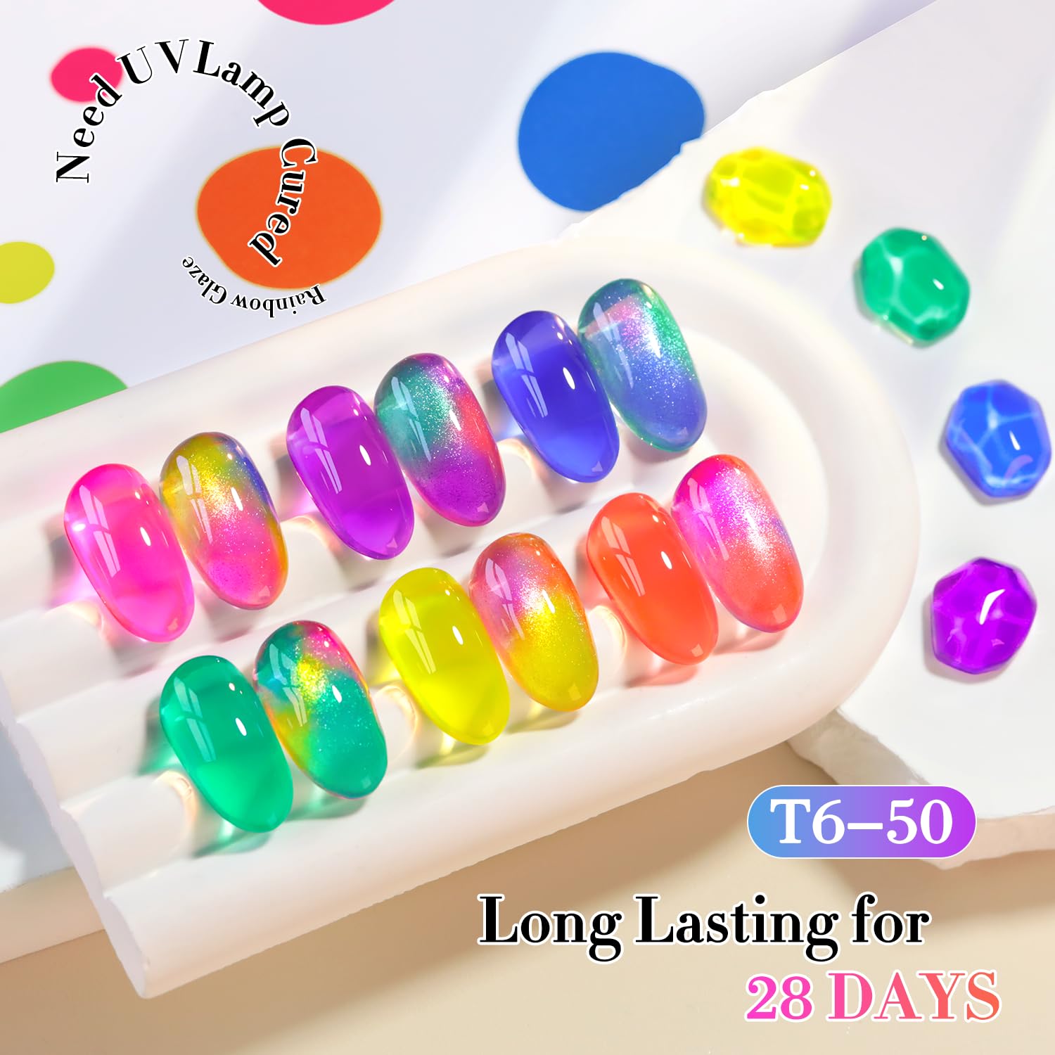 Double Rhythm shimmer gel polish texture under light for a smooth finish