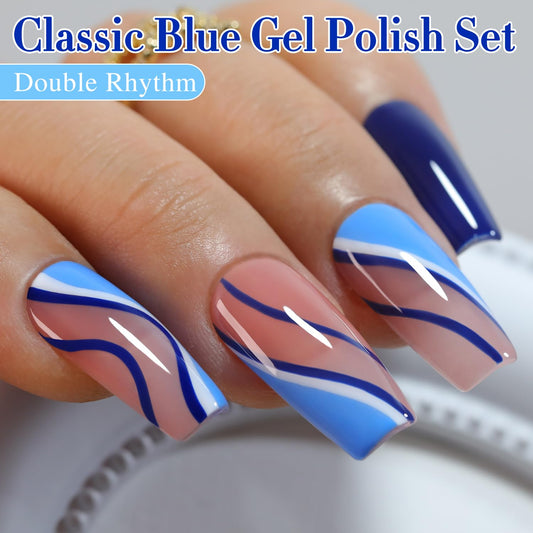 Double Rhythm sky blue polish for versatile everyday manicures.