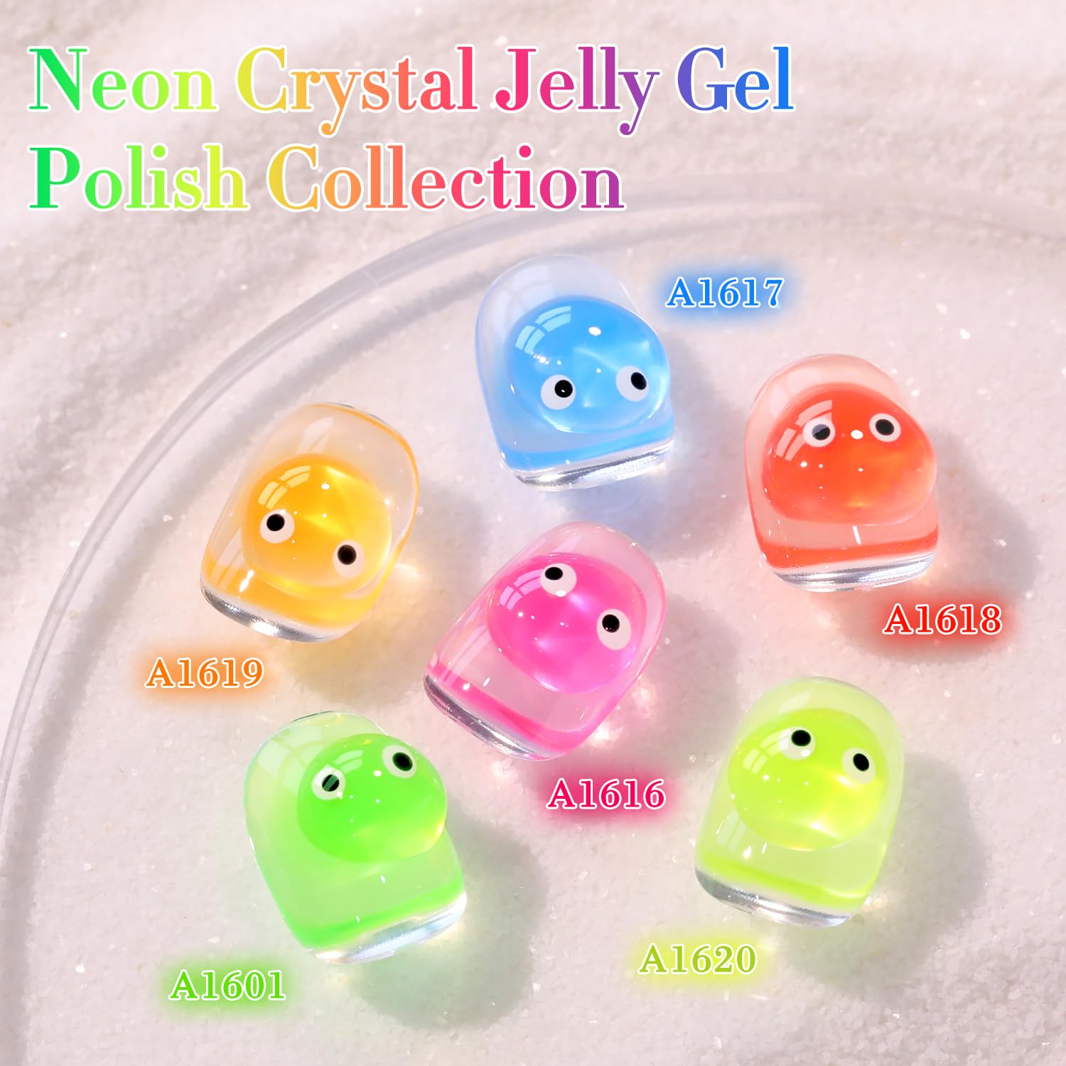 Double Rhythm neon pink gel polish bottle side view for glossy coverage