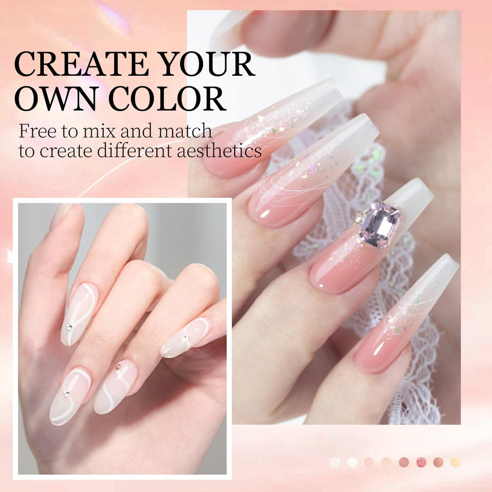 DouborQ acrylic nail brush set for smooth, even acrylic application.
