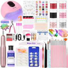 DouborQ Acrylic Nail Kit unboxing view showcasing the beginner-friendly all-in-one set