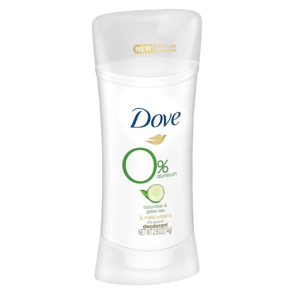 Dove 0% aluminum deodorant stick cucumber green tea for easy application