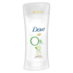 Dove 0% aluminum deodorant stick cucumber green tea for easy application