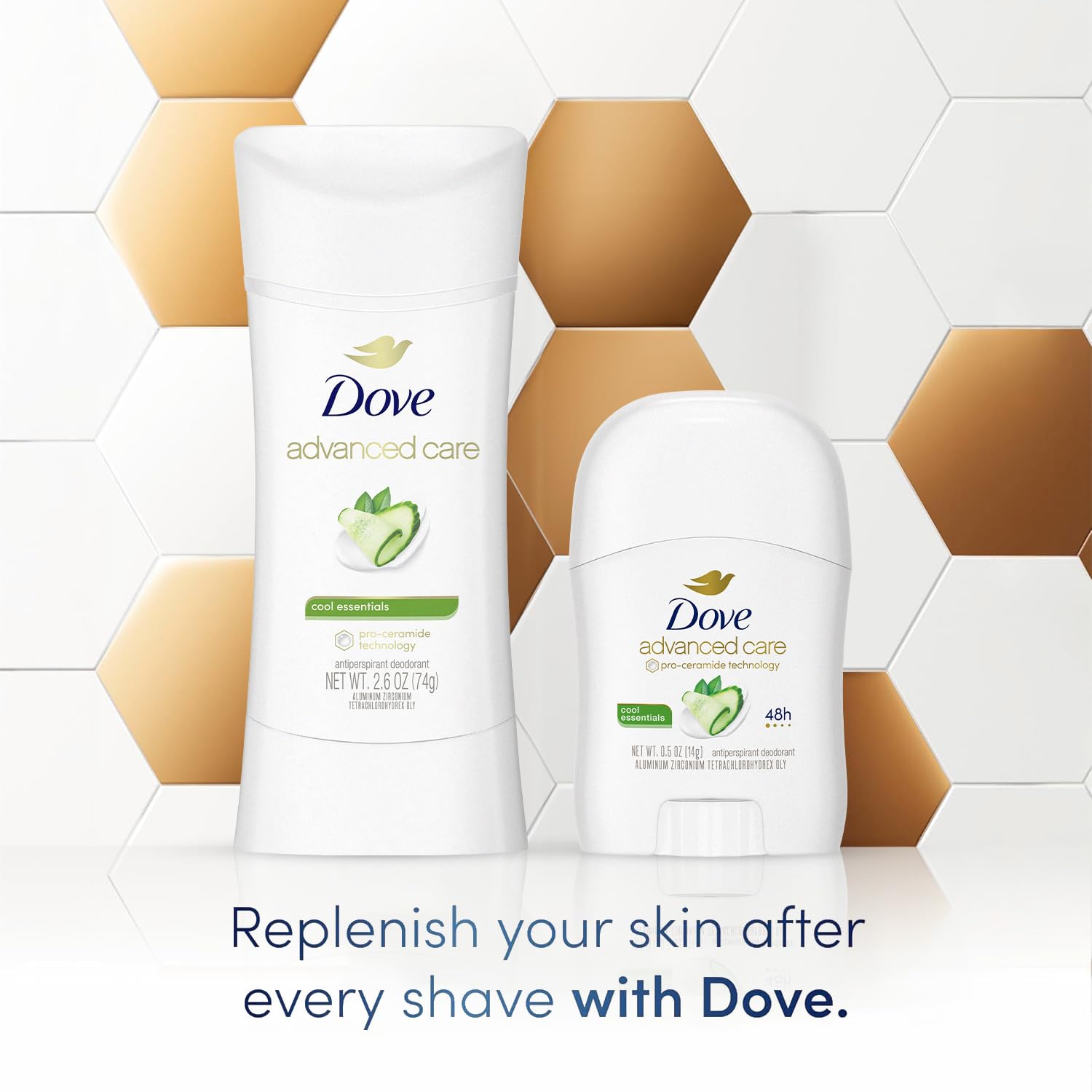 Cruelty-free, PETA-approved branding on Dove packaging