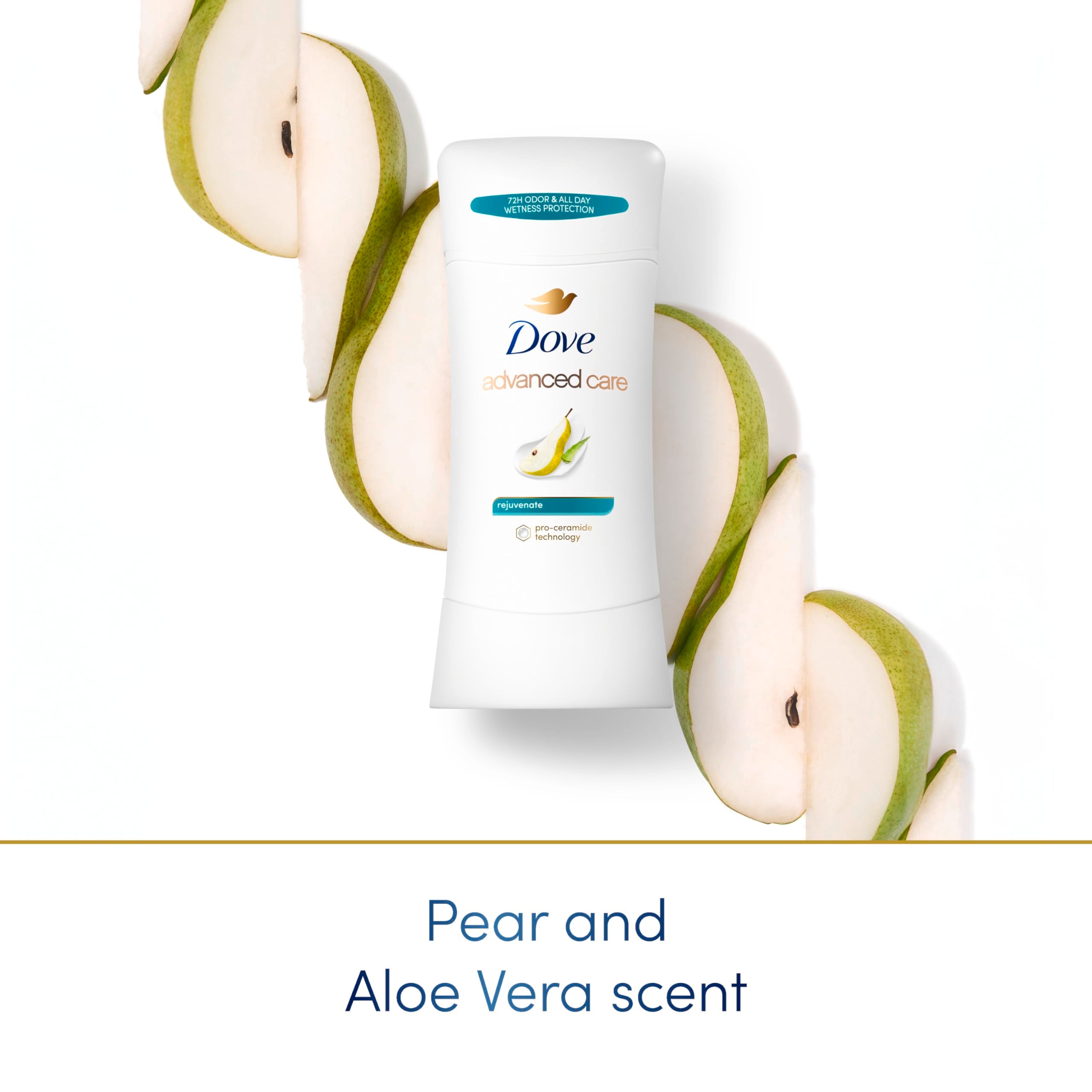 Ceramide technology graphic illustrating skin barrier boost with Dove.