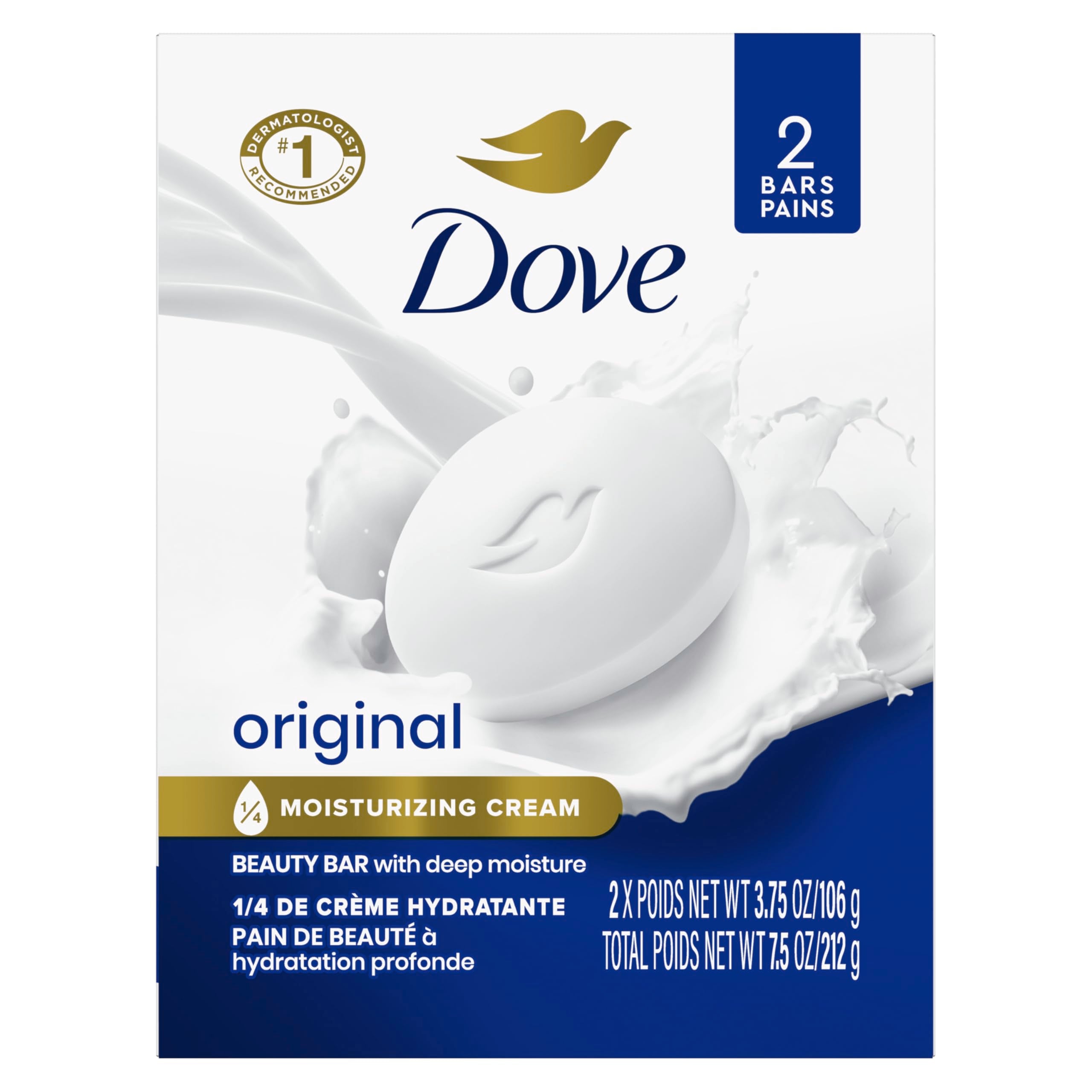 Dove Beauty Bar Original multipack 24 for soft skin routines.