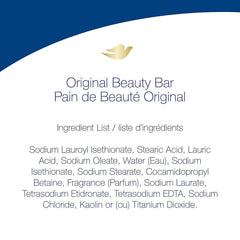 Dove Beauty Bar White 4oz mild fragrance detail implying a subtle scent.