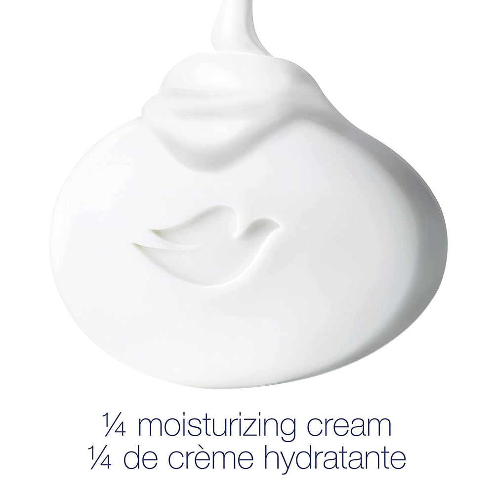 Dove Beauty Bar White 4oz packaging five-pack highlights value for households.
