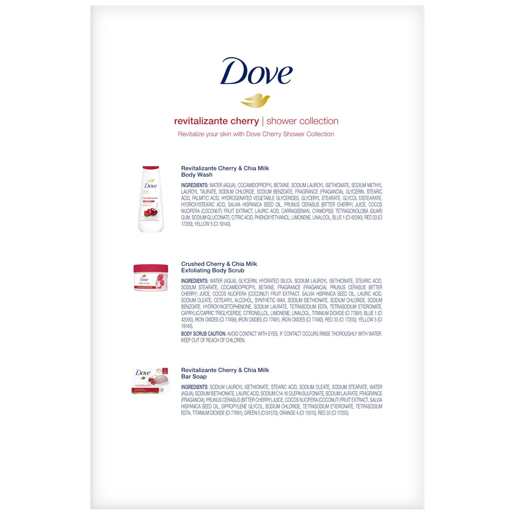 Dove Cherry Collection Gift Set box showcasing a three-piece skin care gift.