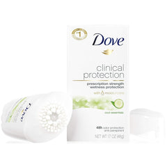 Dove Clinical Protection Cool Essentials six-pack with twist-base applicator for daily use.