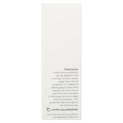 Close-up of Dove Clinical Protection Cool Essentials 1.7 oz stick, compact and travel-friendly.