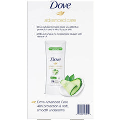 Dove Cool Essentials close-up applying deodorant for lasting protection.